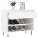 Armoire à chaussure Blanc brillant 70x36x60 cm Bois ingénierie - Photo n°4