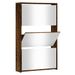 Armoire à chaussures 3 portes rabattables avec miroir Ranka H 102 cm – Design moderne et élégant - Photo n°1