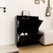 Armoire à chaussures avec 2 portes Noir 59x24x74 cm - Photo n°1