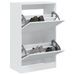 Armoire à chaussures blanc 60x34x96,5 cm bois d'ingénierie - Photo n°1