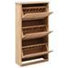 Armoire à chaussures bois de noyer massif Kuando L 55 x H 104 cm - Design Compact - Photo n°2