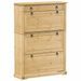 Armoire à chaussures Corona 99x32x138 cm bois de pin massif - Photo n°2