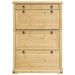 Armoire à chaussures Corona 99x32x138 cm bois de pin massif - Photo n°4