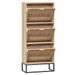 Armoire à chaussures en bois Dekiva L 52 x H 120 cm - Style naturel - Photo n°7