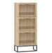 Armoire à chaussures en bois Dekiva L 52 x H 120 cm - Style naturel - Photo n°1