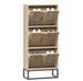 Armoire à chaussures en bois Dekiva L 52 x H 120 cm - Style naturel - Photo n°9