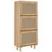 Armoire à chaussures en bois er rotin Viba L 52 x H 115 cm - Style tendance - Photo n°3