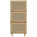 Armoire à chaussures en bois er rotin Viba L 52 x H 115 cm - Style tendance - Photo n°2