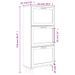 Armoire à chaussures en bois er rotin Viba L 52 x H 115 cm - Style tendance - Photo n°5