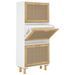 Armoire à chaussures en bois er rotin Viba L 52 x H 115 cm - Style tendance - Photo n°1