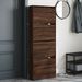 Armoire à chaussures en bois Livio L 60 x H 163 cm – 4 portes rabattables - Photo n°3