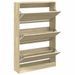 Armoire à chaussures en bois Livio L 80 x H 125 cm – 3 portes rabattables - Photo n°2