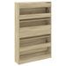 Armoire à chaussures en bois Livio L 80 x H 125 cm – 3 portes rabattables - Photo n°7