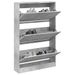 Armoire à chaussures en bois Livio L 80 x H 125 cm – 3 portes rabattables - Photo n°1
