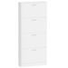 Armoire à chaussures en bois Puerto L 59 x H 150 x P 17 cm – 4 portes rabattables - Photo n°4