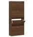 Armoire à chaussures en bois Puerto L 59 x H 150 x P 17 cm – 4 portes rabattables - Photo n°9