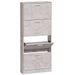 Armoire à chaussures en bois Puerto L 59 x H 150 x P 17 cm – 4 portes rabattables - Photo n°1