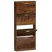 Armoire à chaussures en bois Puerto L 59 x H 150 x P 17 cm – 4 portes rabattables - Photo n°1