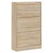 Armoire à chaussures en bois Puerto L 63 x H 103 x P 24 cm – 3 portes rabattables - Photo n°3