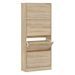 Armoire à chaussures en bois Puerto L 63 x H 147 x P 24 cm – 4 portes rabattables - Photo n°1