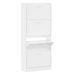 Armoire à chaussures en bois Puerto L 63 x H 147 x P 24 cm – 4 portes rabattables - Photo n°1