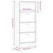 Armoire à chaussures en bois Puerto L 63 x H 147 x P 24 cm – 4 portes rabattables - Photo n°6