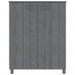 Armoire à chaussures HAMAR Gris foncé 85x40x108 cm Pin massif - Photo n°3