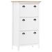 Armoire à chaussures Hill Range Blanc 72x35x124 cm Pin solide 2 - Photo n°1
