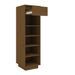 Armoire à chaussures marron miel 30x34x105cm bois de pin massif - Photo n°5