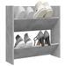 Armoire à chaussures murale Gris béton 60x18x60 cm - Photo n°1