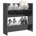 Armoire à chaussures murale Gris brillant 60x18x60 cm - Photo n°1