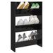 Armoire à chaussures murale Noir brillant 60x18x90 cm - Photo n°1