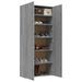 Armoire à chaussures Sonoma gris 80x35,5x180 cm Bois ingénierie - Photo n°4