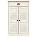 Armoire à chaussures VIGO blanc 60x35x96 cm bois massif de pin - Photo n°4