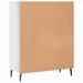 Armoire à étagères blanc brillant 69,5x32,5x90 cm - Photo n°6