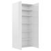 Armoire à étagères Blanc brillant 80x35,5x180 cm Kaspar - Photo n°2
