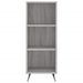 Armoire à étagères sonoma gris 34,5x32,5x90cm bois d'ingénierie - Photo n°4