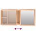 Armoire à miroir 80x17x34 cm Bois massif de noyer - Photo n°7