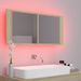 Armoire à miroir à LED de bain Chêne sonoma 100x12x45 cm - Photo n°7
