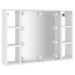 Armoire à miroir avec LED Blanc 76x15x55 cm - Photo n°3