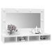 Armoire à miroir avec LED Blanc brillant 90x31,5x62 cm - Photo n°10