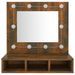 Armoire à miroir avec LED Chêne fumé 60x31,5x62 cm - Photo n°5