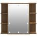 Armoire à miroir avec LED Chêne marron 70x16,5x60 cm - Photo n°8