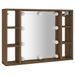 Armoire à miroir avec LED Chêne marron 76x15x55 cm - Photo n°3