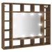 Armoire à miroir avec LED Chêne marron 91x15x76,5 cm - Photo n°2