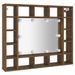 Armoire à miroir avec LED Chêne marron 91x15x76,5 cm - Photo n°3