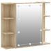 Armoire à miroir avec LED Chêne sonoma 70x16,5x60 cm - Photo n°2