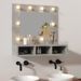 Armoire à miroir avec LED Gris béton 60x31,5x62 cm - Photo n°1