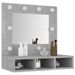 Armoire à miroir avec LED Gris béton 60x31,5x62 cm - Photo n°11