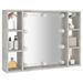 Armoire à miroir avec LED Gris béton 76x15x55 cm - Photo n°6